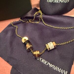 Emporio Armani Women's Necklace in Gold and Black